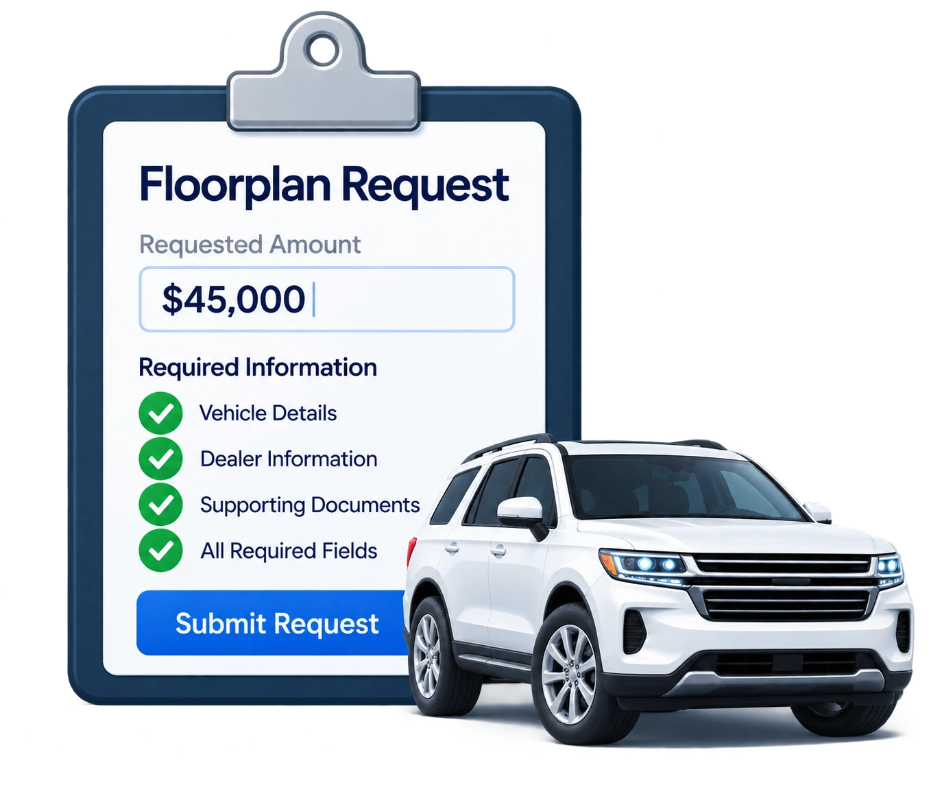 Dealer entering a requested floor amount